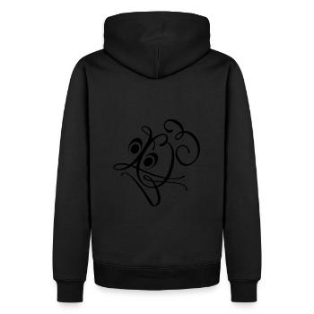 Love - Noir - Sweat à capuche Premium bio Homme - noir - Dos - Nico (187cm)