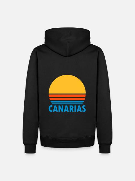 Canarias (split sun) - Men’s Premium Organic Hoodie - black