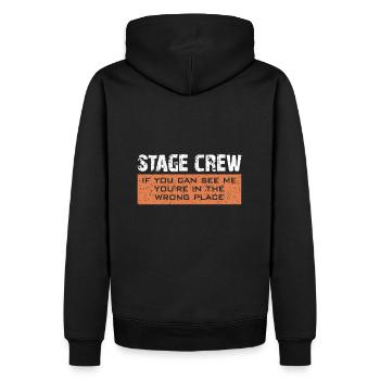 Équipe de scène | Stagehand | roadie - Sweat à capuche Premium bio Homme - noir - Dos - Nico (187cm)