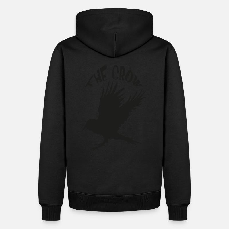 Corbeau, corbeau - Sweat à capuche Premium bio Homme - noir