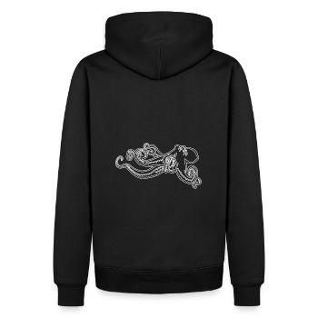 Big proud octopus - Men’s Premium Organic Hoodie - black - Back - Nico (187cm)