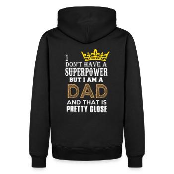 Grand papa - Sweat à capuche Premium bio Homme - noir - Dos - Nico (187cm)