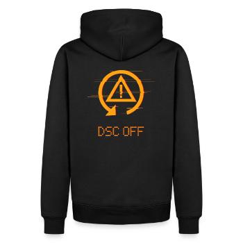 DSC OFF - Männer Premium Bio Hoodie - Schwarz - Hinten - Nico (187cm)