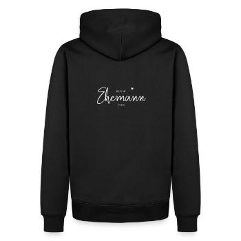 The Best Husband in the World Marriage Proverbs Gift - Men’s Premium Organic Hoodie - black - Back - Nico (187cm)
