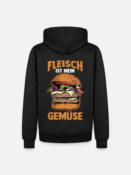Anti Vegan - Männer Premium Bio Hoodie - Schwarz