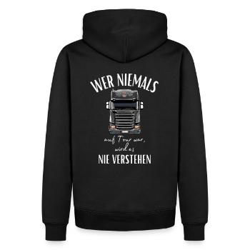 Truck driver-If you've never been on tour, you never will... - Men’s Premium Organic Hoodie - black - Back - Nico (187cm)