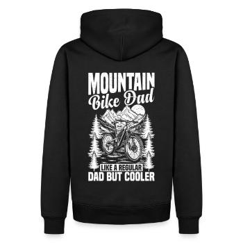 MTB Dad – Bike & Mountain Bike - Men’s Premium Organic Hoodie - black - Back - Nico (187cm)