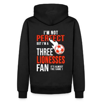 football féminin Three Lionesses fan - Sweat à capuche Premium bio Homme - noir - Dos - Nico (187cm)