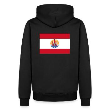 Nationalflagge von Französisch-Polynesien - Männer Premium Bio Hoodie - Schwarz - Hinten - Nico (187cm)