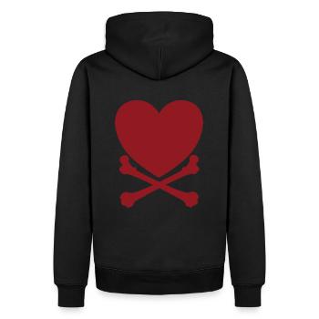 Cœur avec cadeau en os pour Heartbreaker - Sweat à capuche Premium bio Homme - noir - Dos - Nico (187cm)