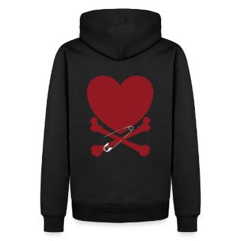 Cœur avec cadeau en os pour Heartbreaker - Sweat à capuche Premium bio Homme - noir - Dos - Nico (187cm)