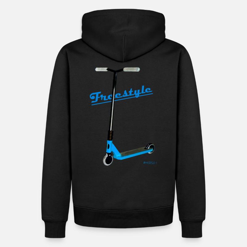 Blauer Roller - Männer Premium Bio Hoodie - Schwarz