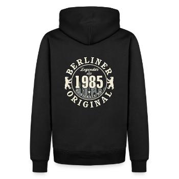 40. Geburtstag 2025 Berliner Original Geschenk - Männer Premium Bio Hoodie - Schwarz - Hinten - Nico (187cm)