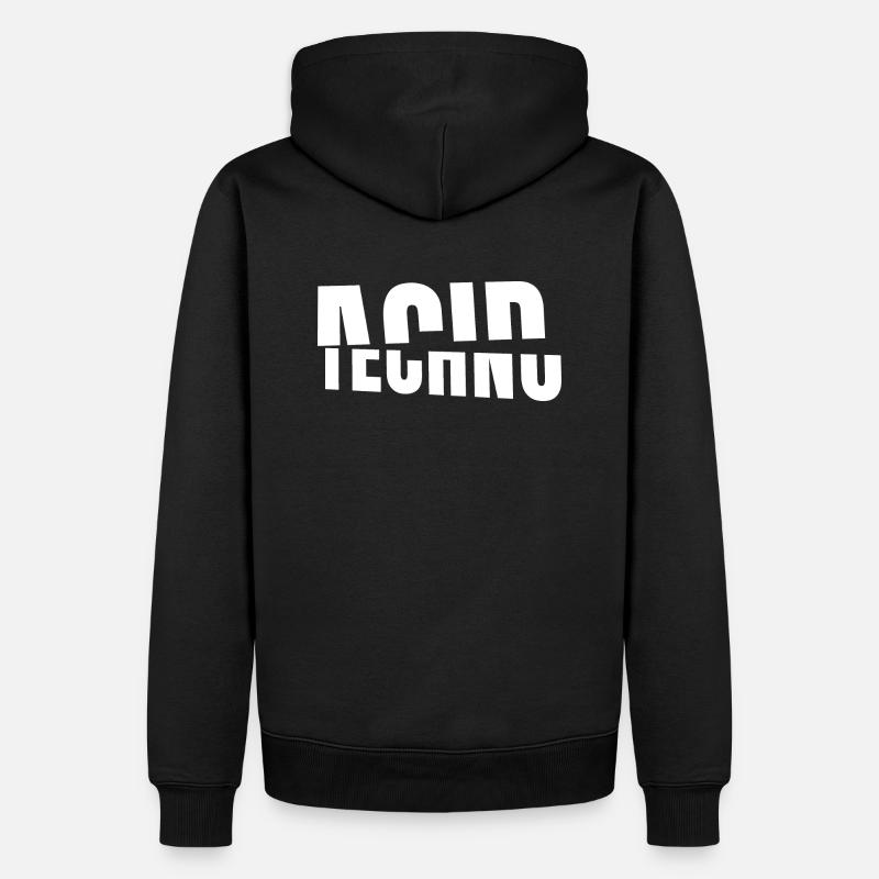 Acid Techno - Männer Premium Bio Hoodie - Schwarz