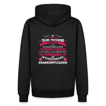 Ich bin eine Krankenpflegerin.. - Männer Premium Bio Hoodie - Schwarz - Hinten - Nico (187cm)