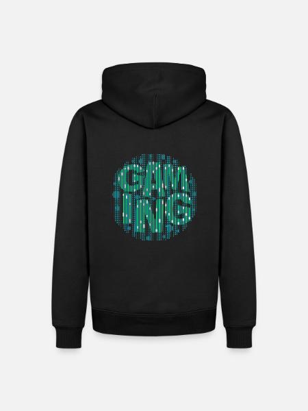 Gaming-Szene-digital - Männer Premium Bio Hoodie - Schwarz