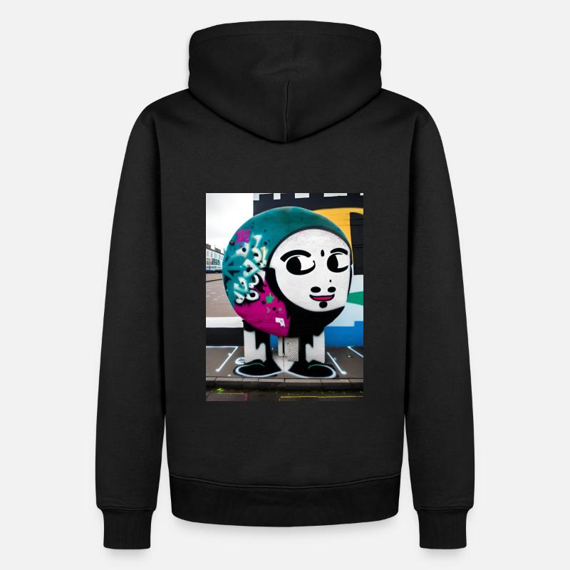 Graffiti Man - Männer Premium Bio Hoodie - Schwarz