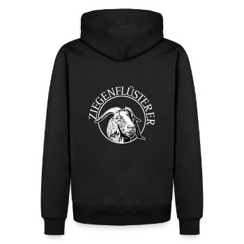Chèvre Whisperer Chèvre Chèvre - Sweat à capuche Premium bio Homme - noir - Dos - Nico (187cm)