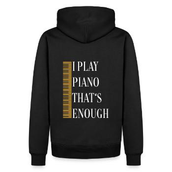 Je joue du piano, ça suffit. Statue de piano - Sweat à capuche Premium bio Homme - noir - Dos - Nico (187cm)