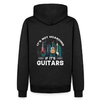 Ce n’est pas de la thésaurisation si ce sont des guitares - Sweat à capuche Premium bio Homme - noir - Dos - Nico (187cm)