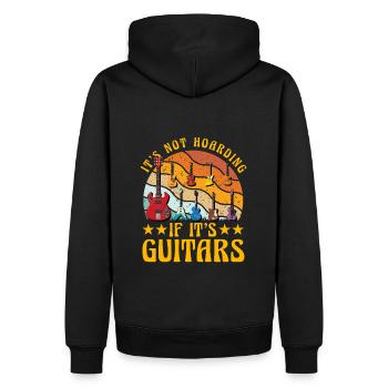 Ce n’est pas de la thésaurisation si ce sont des guitares - Sweat à capuche Premium bio Homme - noir - Dos - Nico (187cm)