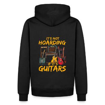 Ce n’est pas de la thésaurisation si ce sont des guitares - Sweat à capuche Premium bio Homme - noir - Dos - Nico (187cm)