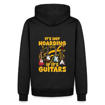 Ce n’est pas de la thésaurisation si ce sont des guitares - Sweat à capuche Premium bio Homme - noir - Dos - Nico (187cm)