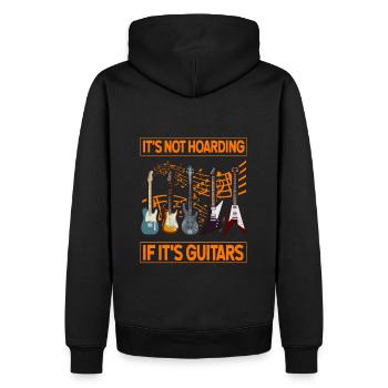 Ce n’est pas de la thésaurisation si ce sont des guitares - Sweat à capuche Premium bio Homme - noir - Dos - Nico (187cm)