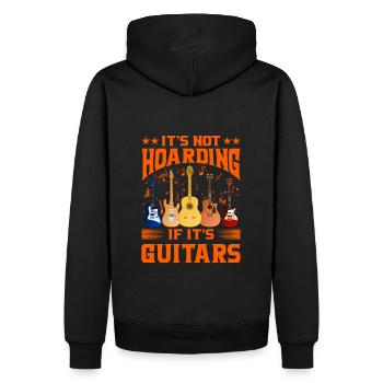 Ce n’est pas de la thésaurisation si ce sont des guitares - Sweat à capuche Premium bio Homme - noir - Dos - Nico (187cm)
