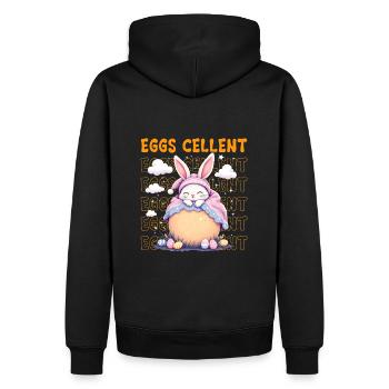 Oeufs Cellent - Sweat à capuche Premium bio Homme - noir - Dos - Nico (187cm)