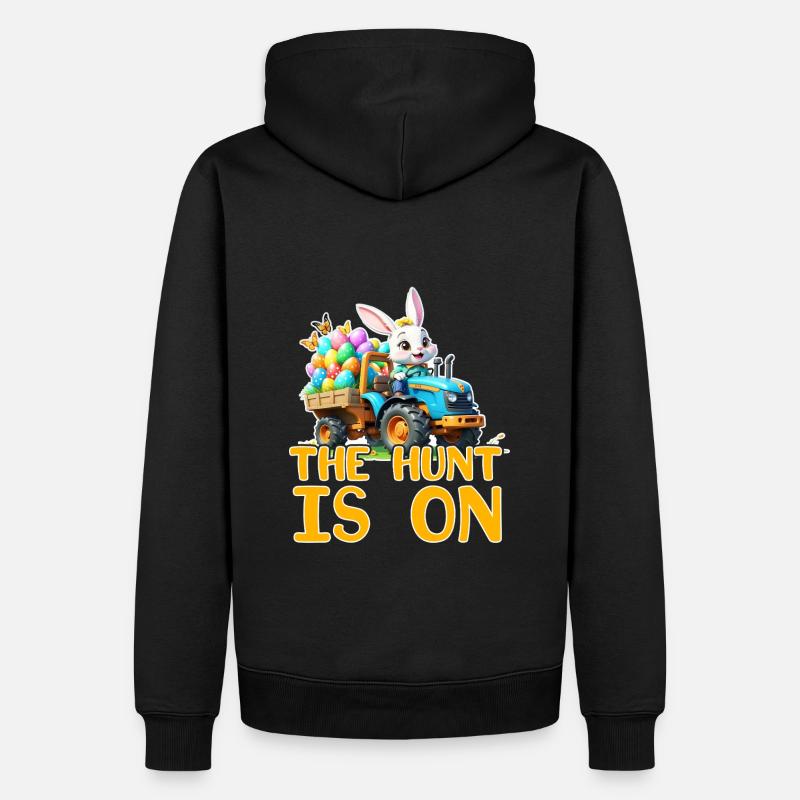 La chasse est lancée - Sweat à capuche Premium bio Homme - noir