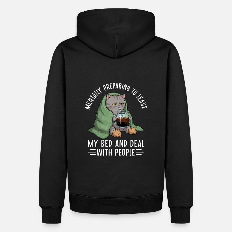 Préparer mentalement le chat - Sweat à capuche Premium bio Homme - noir