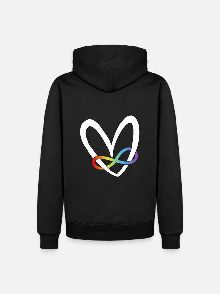 Autism Heart - Men’s Premium Organic Hoodie - black