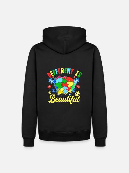 Different is beautiful - Men’s Premium Organic Hoodie - black