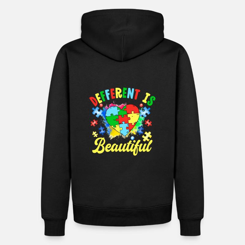 Différent, c’est beau - Sweat à capuche Premium bio Homme - noir