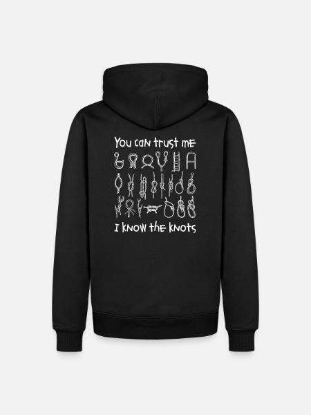 Sailor's knot | i know the knots - Men’s Premium Organic Hoodie - black