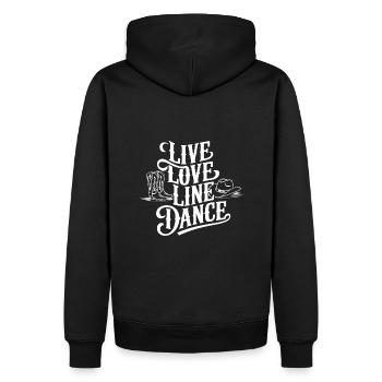 Line Dancing Country Dance - Line Dance Tanzen - Männer Premium Bio Hoodie - Schwarz - Hinten - Nico (187cm)