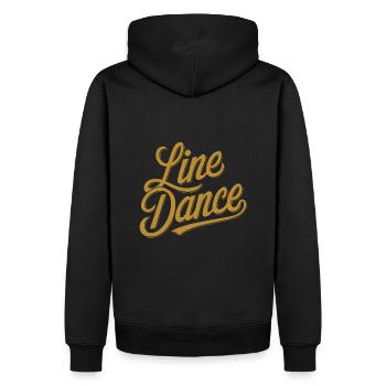 Line Dancing Country Dance - Line Dance Tanzen - Männer Premium Bio Hoodie - Schwarz - Hinten - Nico (187cm)