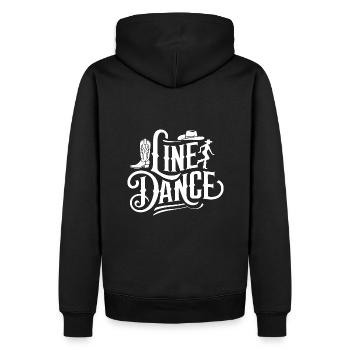 Line Dancing Country Dance - Line Dance Tanzen - Männer Premium Bio Hoodie - Schwarz - Hinten - Nico (187cm)