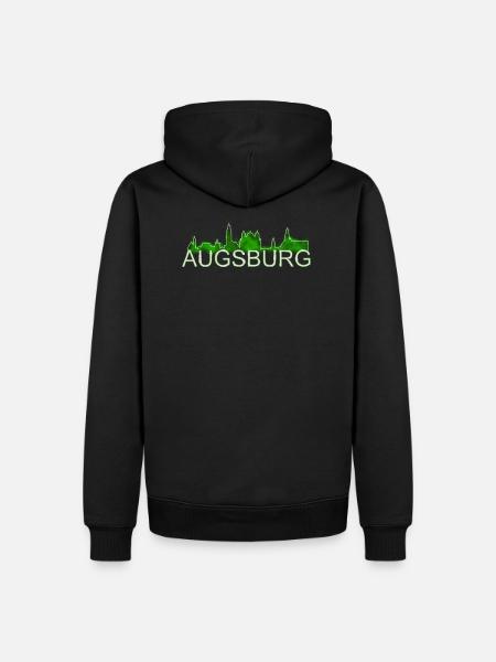 Augsburg - Skyline - Männer Premium Bio Hoodie - Schwarz