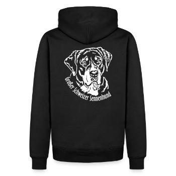 495 Grand Bouvier Suisse - Sweat à capuche Premium bio Homme - noir - Dos - Nico (187cm)