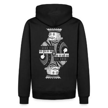 Synthesizer Player und Elektronischer Musiker - Männer Premium Bio Hoodie - Schwarz - Hinten - Nico (187cm)