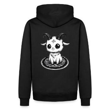 Bapho Fille - Sweat à capuche Premium bio Homme - noir - Dos - Nico (187cm)