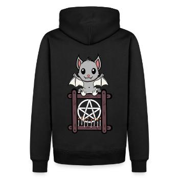 Halloween Bat Witching Hour Horreur - Sweat à capuche Premium bio Homme - noir - Dos - Nico (187cm)