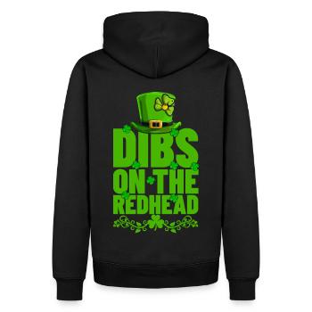 Sticheleien auf den Rotschopf - Männer Premium Bio Hoodie - Schwarz - Hinten - Nico (187cm)