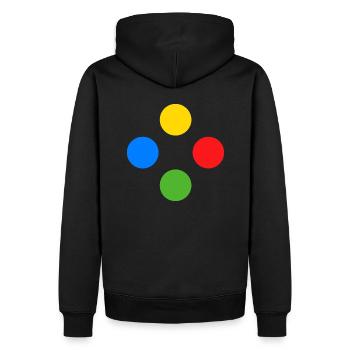 Controller Knobs Gamer Gamer Gaming Console - Men’s Premium Organic Hoodie - black - Back - Nico (187cm)