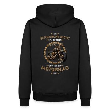 Ronflement Moto Chemise Chopper Biker - Sweat à capuche Premium bio Homme - noir - Dos - Nico (187cm)
