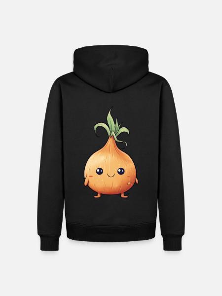 Drôle d’oignon - Sweat à capuche Premium bio Homme - noir