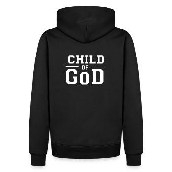 child of god - Männer Premium Bio Hoodie - Schwarz - Hinten - Nico (187cm)