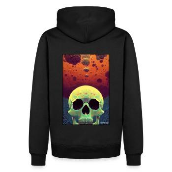 Crâne de Psy Goa - Sweat à capuche Premium bio Homme - noir - Dos - Nico (187cm)